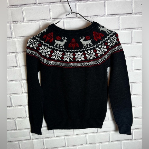 CHARTER CLUB Blue holidays Sweater with Red and White Reindeer Pattern/size S - Picture 9 of 10